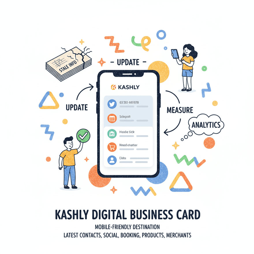 A digital business card is easier to update, share, and measure than a printed card alone