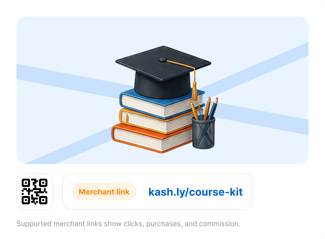 Education resources links and QR code tracking