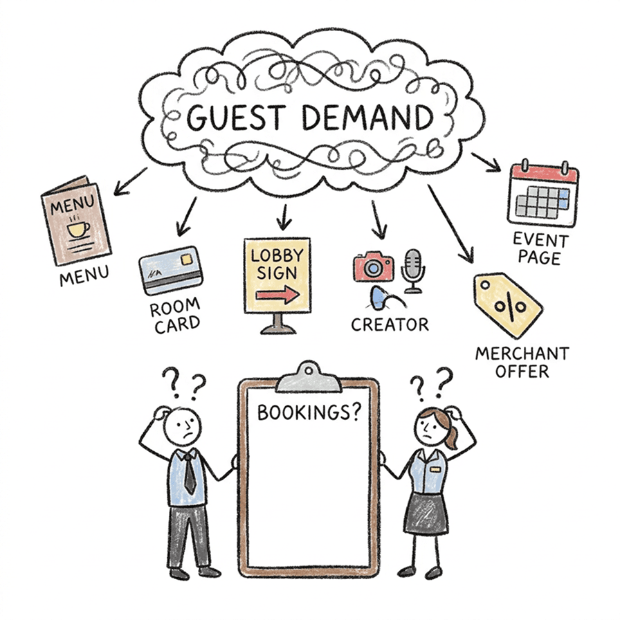 Guest demand is scattered