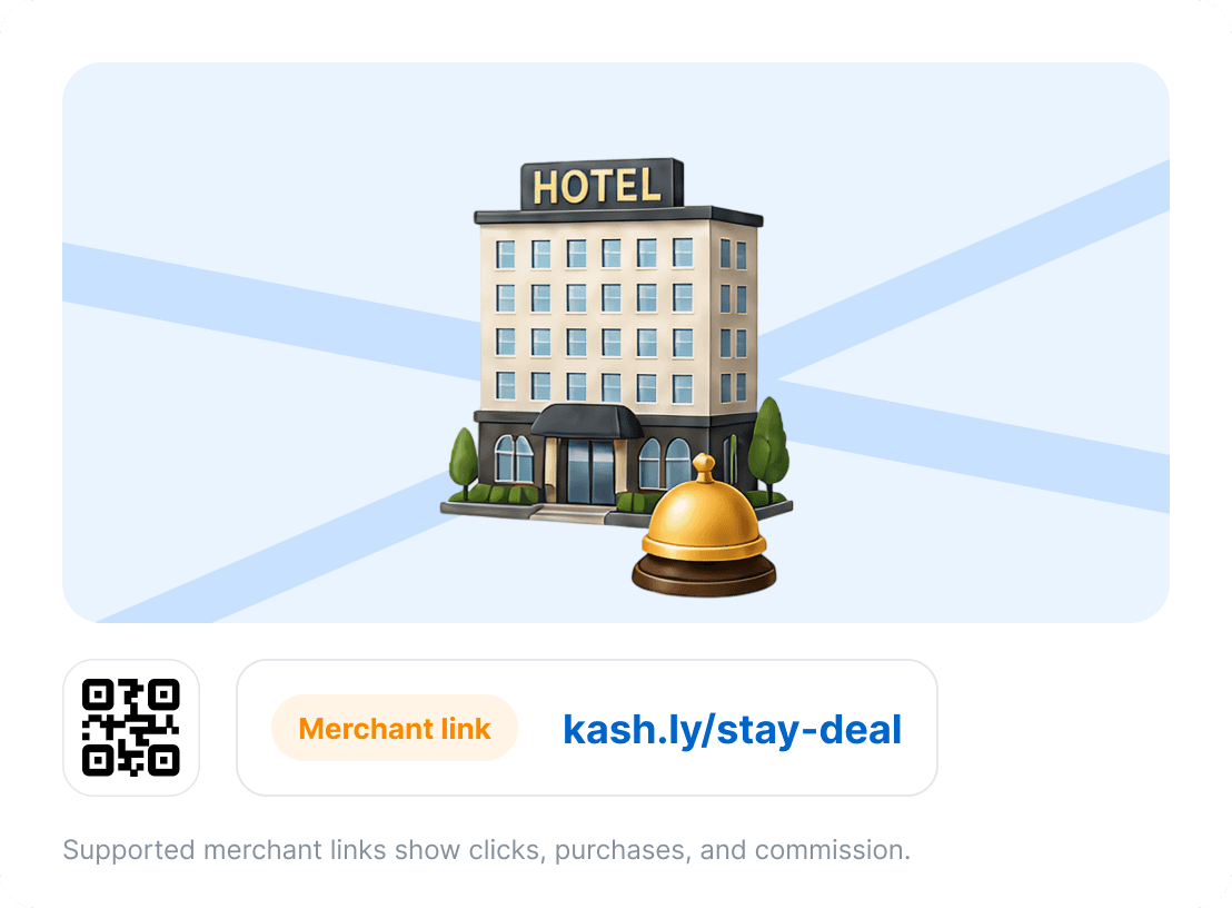 Hospitality booking links and QR code tracking