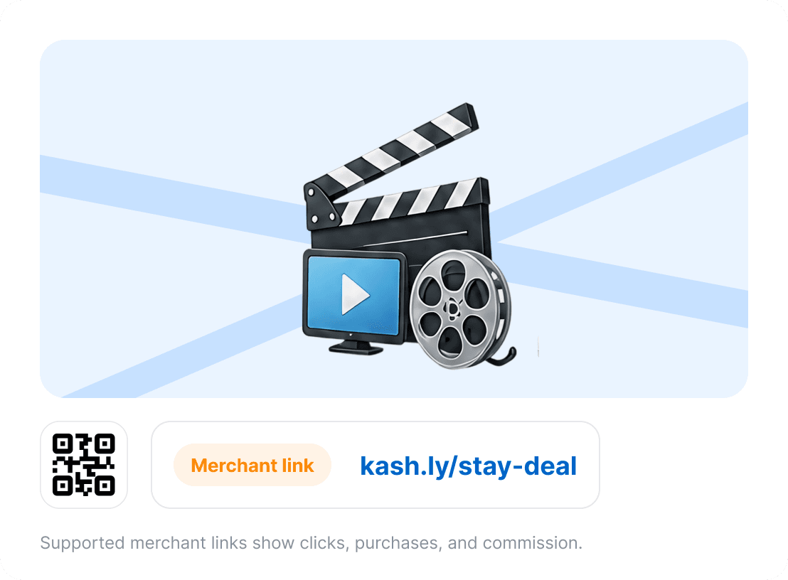 Media and entertainment links and QR code tracking