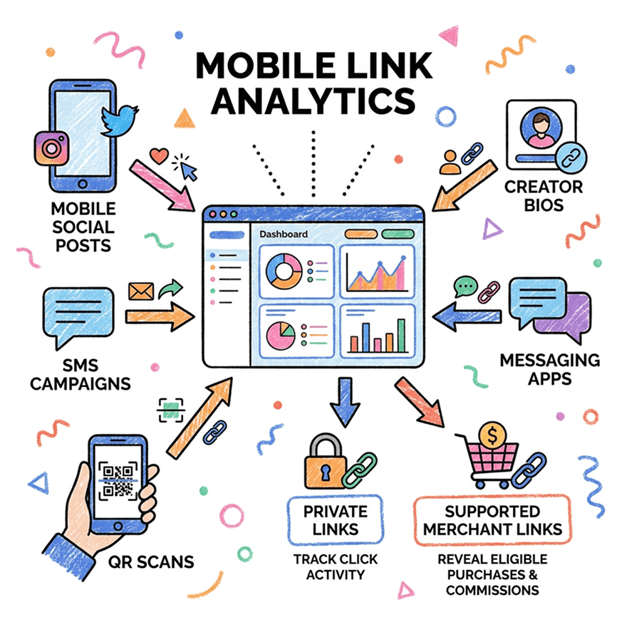 Mobile link analytics show which phone-first channels create the most engagement