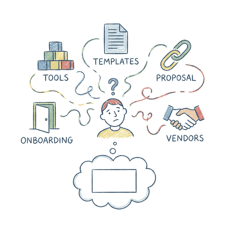 Client resources are scattered
