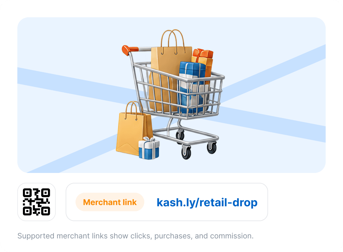 Retail links and QR code tracking